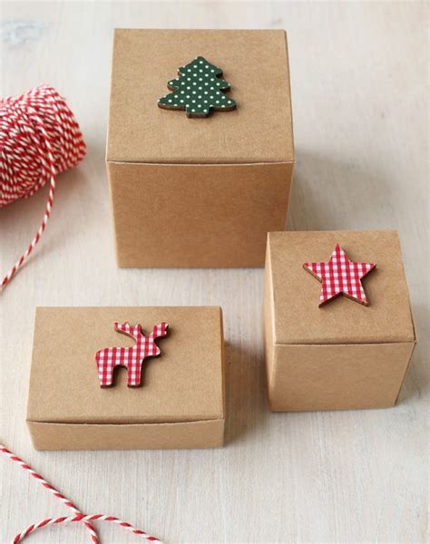 Mini Christmas Box  Kraft DIY Box from Paper Tree