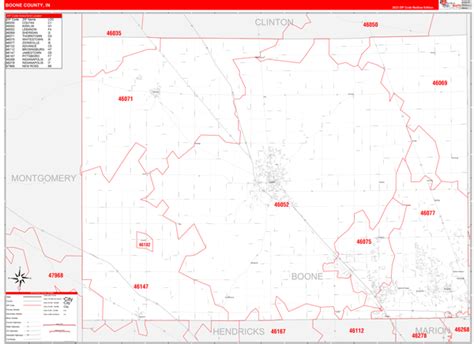 Boone County In Map Book Red Line