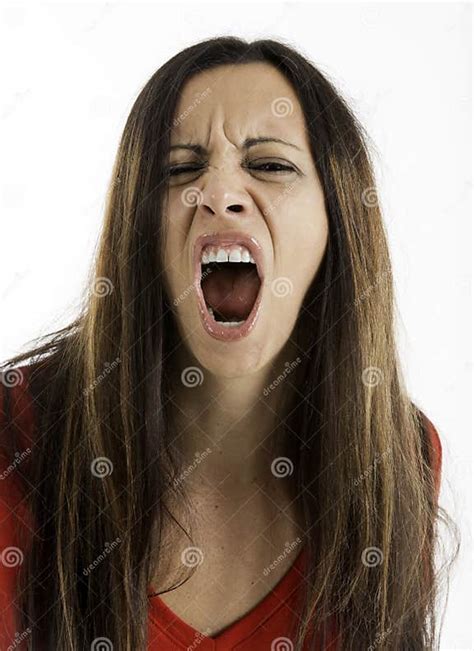 Woman Yelling Stock Image Image Of Teeth Face Headshot 33416007