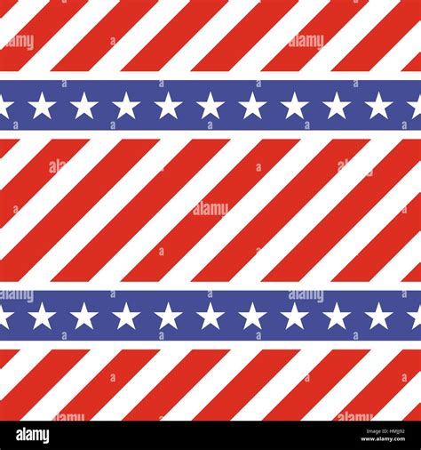 Patriotic Usa Seamless Pattern American Flag Symbols And Colors