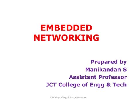 Embedded System Networking Ppt