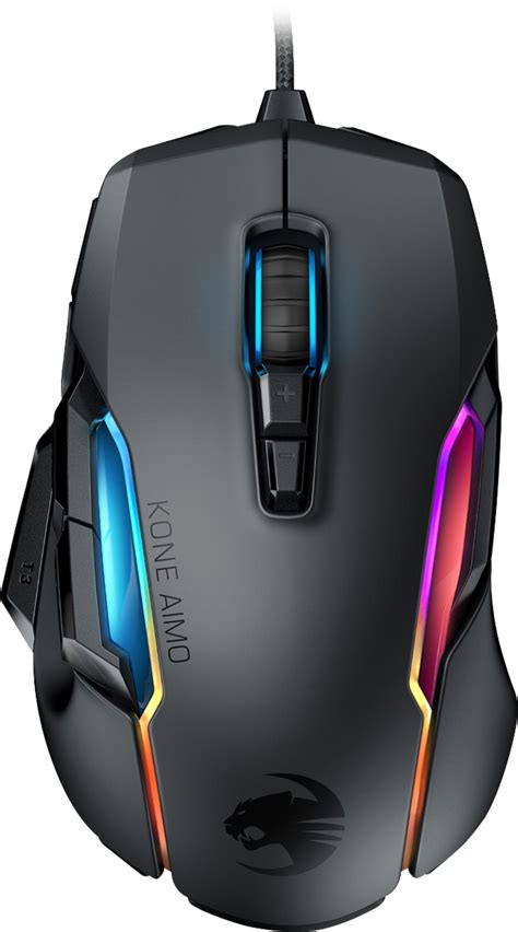 Roccat Kone Aimo Wired Optical Gaming Mouse With Rgb Lighting Black Roc