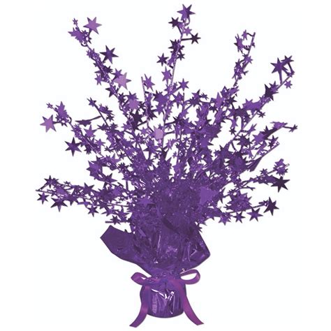 Beistle Club Pack Of 12 Purple Star Gleam N Burst Centerpiece Party