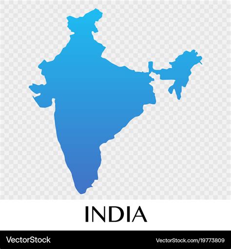 India Map In Asia Continent Design Royalty Free Vector Image