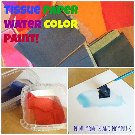 Mini Monets And Mommies Tissue Paper Watercolor Paint For Kids