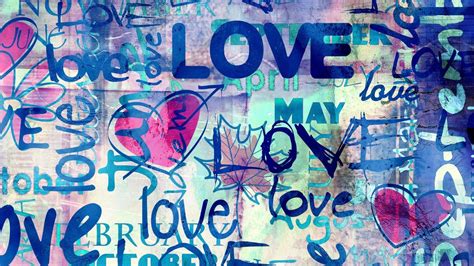 🥇 Blue Love Text Wallpaper 108499