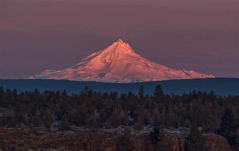 Central Oregon Mount Jefferson Sunrise Travel Spot Beautiful Sky