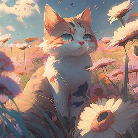 Mon Combat Kitten Wallpaper Cute Anime Cat Cute Paintings