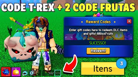 NOVO CÓDIGO DA FRUTA T Rex NO BLOX FRUITS 2 CODE DE FRUTAS blox