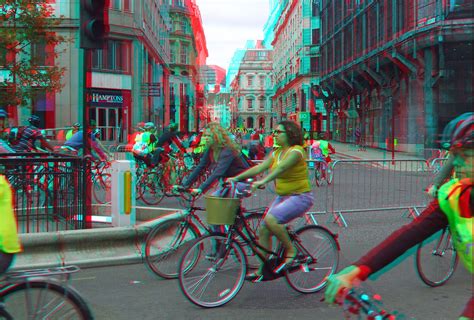 London Skyride In Anaglyph D Stereo Red Cyan Glasses To View A