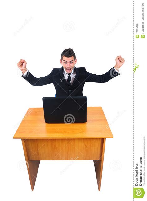 Isolated Business Man Stock Photo Image Of Desktop Chair 26669746