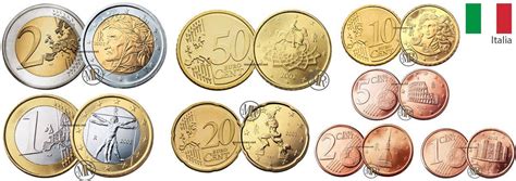 Italian Euro Coins Information Images Specifications And Values