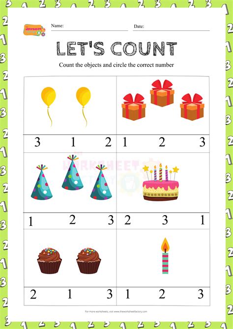 Lets Count 1 3 The Worksheet Factory