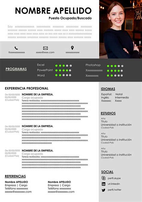 Ejemplo De Currículum Empresarial Gratis En Word Plantillas Cv En