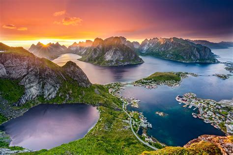 Nature View Of Lofoten In Norway Country Wallpaper Hd Wallpapers