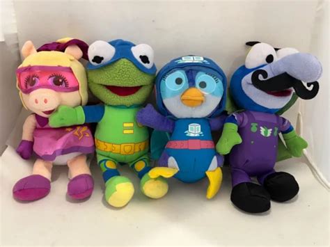 Muppet Babies Disney Junior Plush Set Of Super Heroes Kermit Piggy