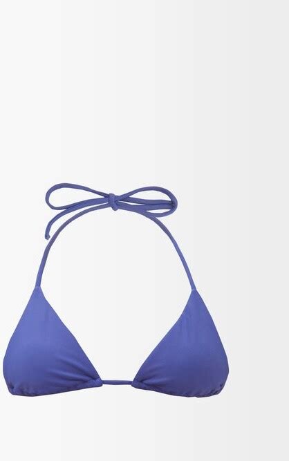Matteau String Triangle Recycled Fibre Bikini Top Cobalt Blue