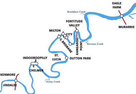 Hier sehen sie die lage von brisbane unterkünften angezeigt nach preis, verfügbarkeit oder bewertung von anderen reisenden. Brisbane river Karte - Karte des Brisbane river (Australien)