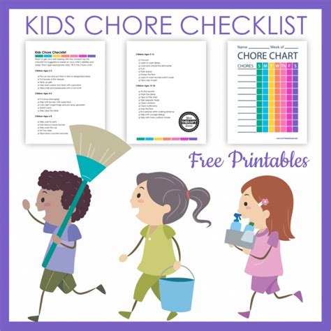 Kids Chore Checklist Free Printable Your Therapy Source