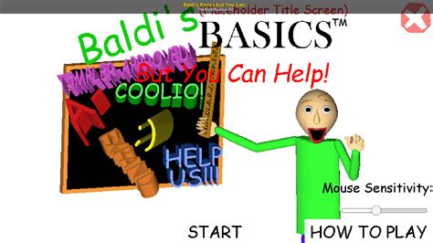 Baldis Basics But You Can Help Title Not Final Baldis Basics