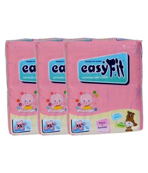 Easyfit White Disposable Baby Diapers Pack Of 3 Buy