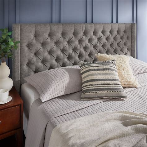 Naples Wingback Button Tufted Upholstered King Headboard By Inspire Q