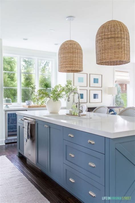 15 Blue Kitchen Islands Their Paint Colors Chrissy Marie Blog