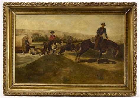 Large Western Folk Art Painting Sold At Auction On 27th June New