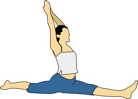 Illustration Of Woman Doing Splits Yoga Pose