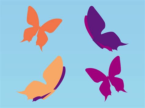 Simple Butterflies Vector Art And Graphics