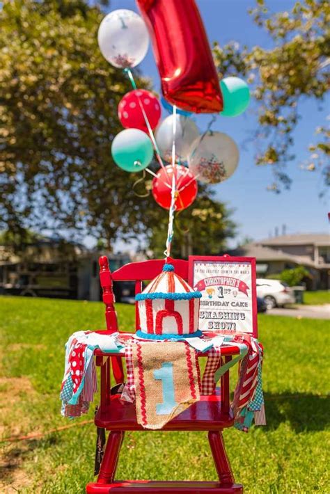 Circus Carnival Birthday Party Ideas Circus First Birthday 1st