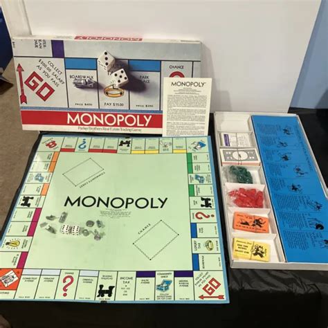 Vintage 1975 Monopoly Board Game Classic Original Parker Brothers