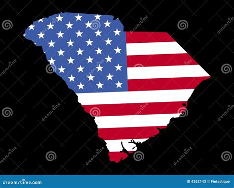 South Carolina With Flag Stock Vector Illustration Of Symbol 4262143