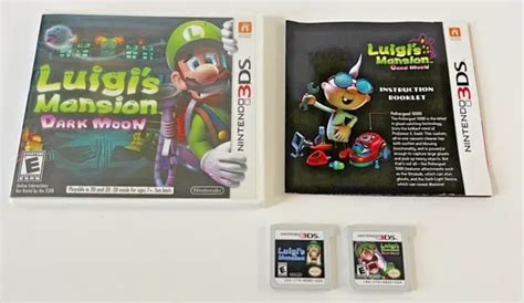 Luigi S Mansion And Luigis Mansion Dark Moon 3ds Nintendo Lot One Missing Case 54 99 Picclick