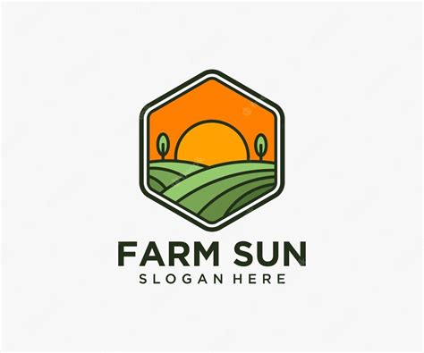 Premium Vector Sun Farm Logo