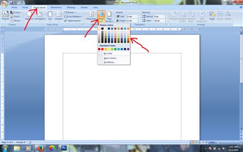 Panduan Sederhana Microsoft Office 2007 Cara Mewarnai Halaman Page