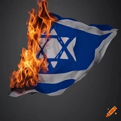 Burning Israel Flag On Craiyon