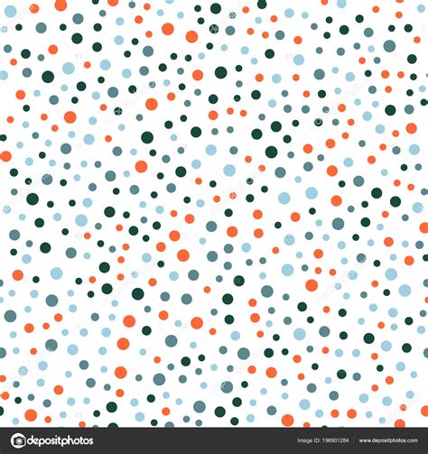 Colorful Polka Dots Seamless Pattern On White Background Fine Classic Colorful Polka Dots