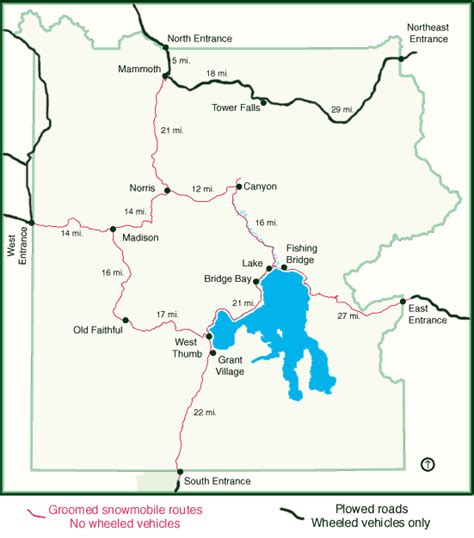 Yellowstone Snowmobile Map