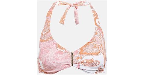Melissa Odabash Provence Floral Bikini Top In Pink Lyst