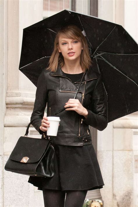 Taylor Swift In Black Mini Skirt In New York Gotceleb