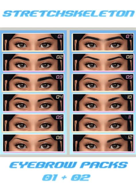 Sims 4 Maxis Match Eyebrows Packs In 2021 Maxis Match Eyebrows Maxi