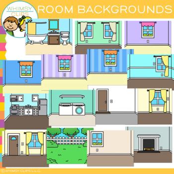 How to draw a roof in perspective. Rooms in a House Backgrounds Clip Art by Whimsy Clips | TpT
