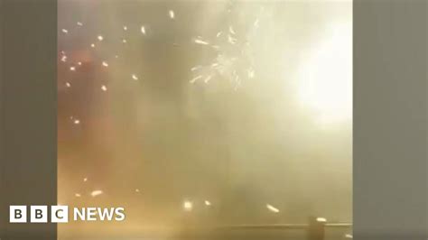 West Yorkshire Firefighters Attacked With Fireworks Bbc News