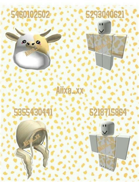 Yellow Cow♡ Bloxburg Decal Codes Custom Decals Roblox Animation