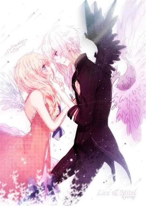 Anime Couple They Look So Cute Together An Angel Falling In Love With