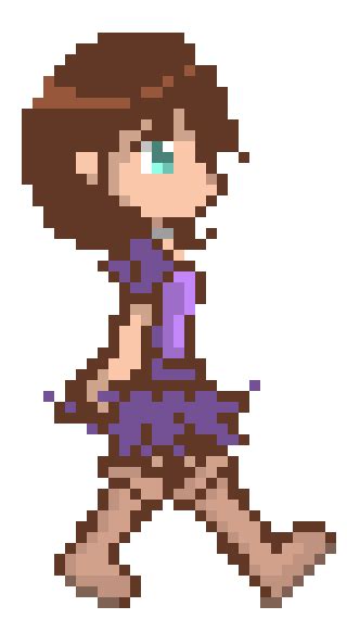 Pixel Brown Girl WALK Pixel Art Maker
