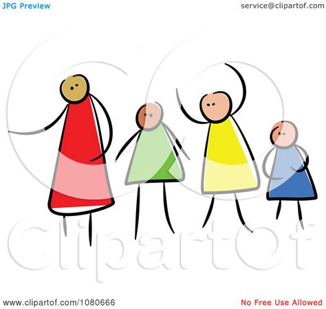 Collection by gail witte • last updated 5 weeks ago. Clipart Diverse Stick People Family 1 - Royalty Free ...