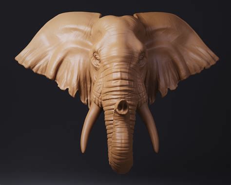 Elephant Head Wall 3d Model 3d Printable Cgtrader