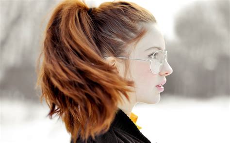 1366x768 1366x768 Redhead Glasses Women Face Wallpaper Coolwallpapers Me